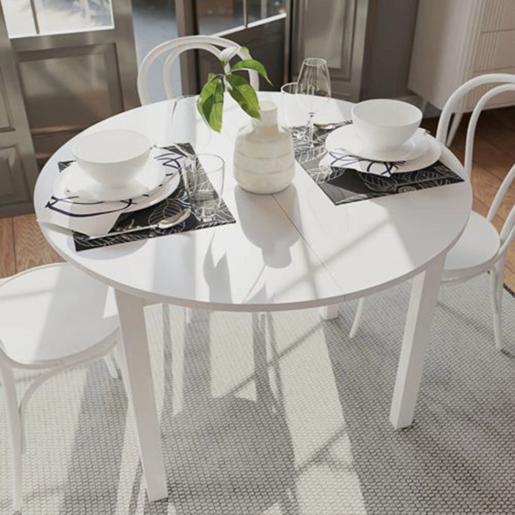 Liriteda, Tavolo Allungabile 6 Posti, 100x80x76h cm Bianco