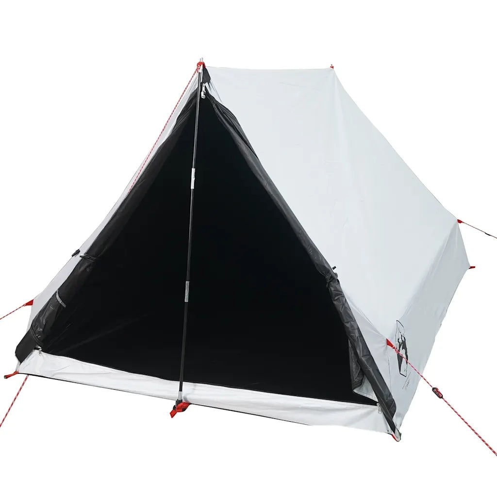 Tenda Campeggio Telaio A 2Persone Bianca Oscurante Impermeabile 94758