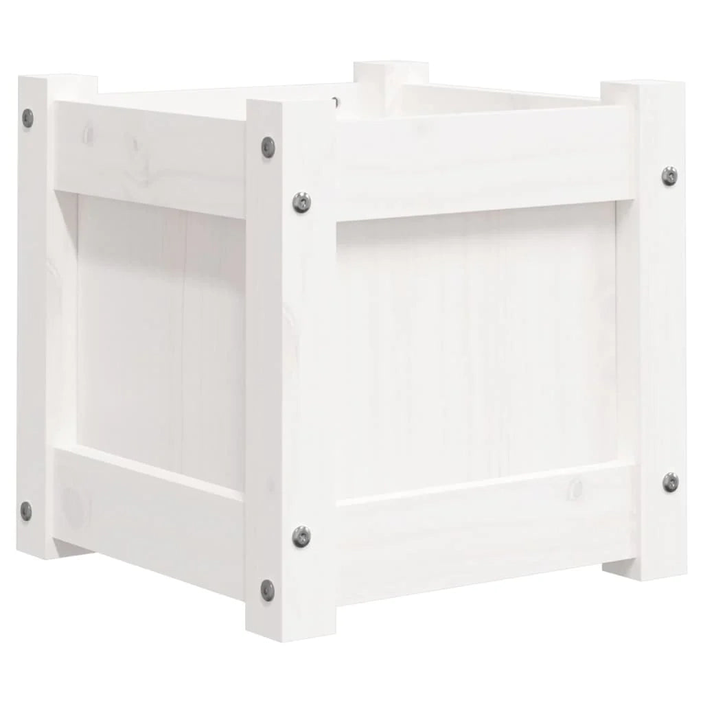 Fioriera aiuola rialzata fioriera aiuola giardino terrazza set da 2 legno massello di pino bianco 02_0039035