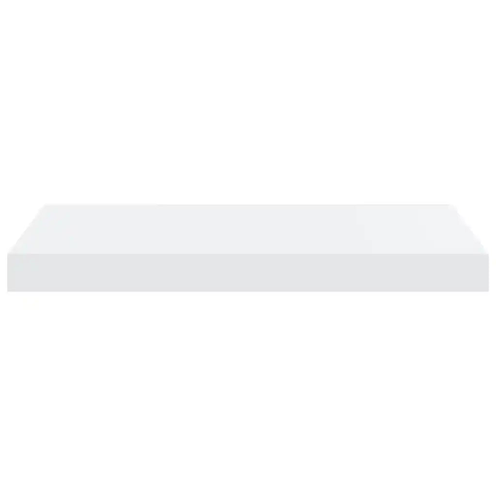 2 pz Scaffali a Parete | Ripiano a parete | Mensole a Parete Bianco Lucido 50x23x3,8 cm in MDF