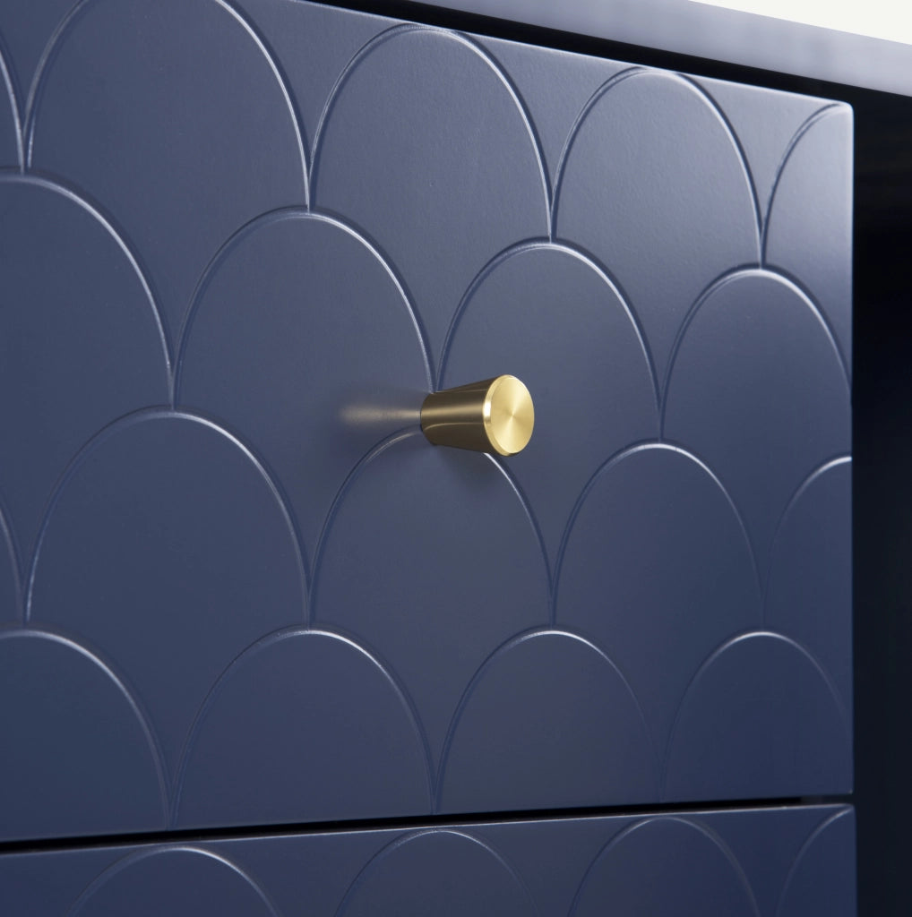 Credenza marina 120 cm con 2 ante, 3 cassetti e ripiano regolabile