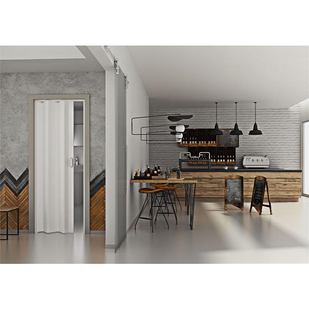 Porta a Soffietto da Interno 83x214 cm in PVC Dalia Bianca Pastello