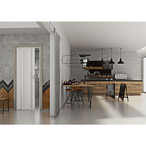 Porta a Soffietto da Interno 83x214 cm in PVC Dalia Bianca Pastello