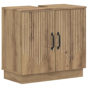 Armadio per Lavabo da Bagno HOORN Rovere Artigianale 897234