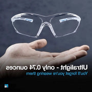 Visiera di sicurezza con illuminazione - 21 gram - Protezione laterale integrata - Anti-condensazione - Resistente alle abrasioni - Protezione UV - Uomo e donna