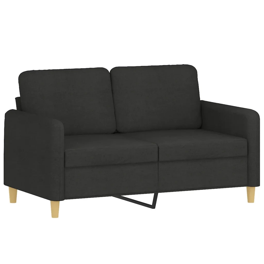 Set Divani 3 pz con Cuscini Nero in Tessuto 3202114