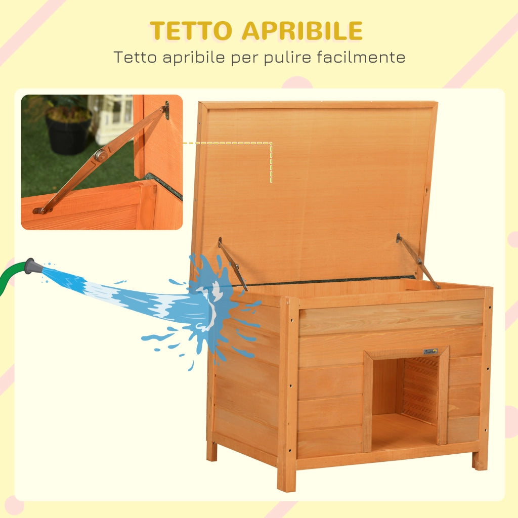 Cuccia per Cani in Legno di Abete ¨C zephmum ¨C 82x58x58cm