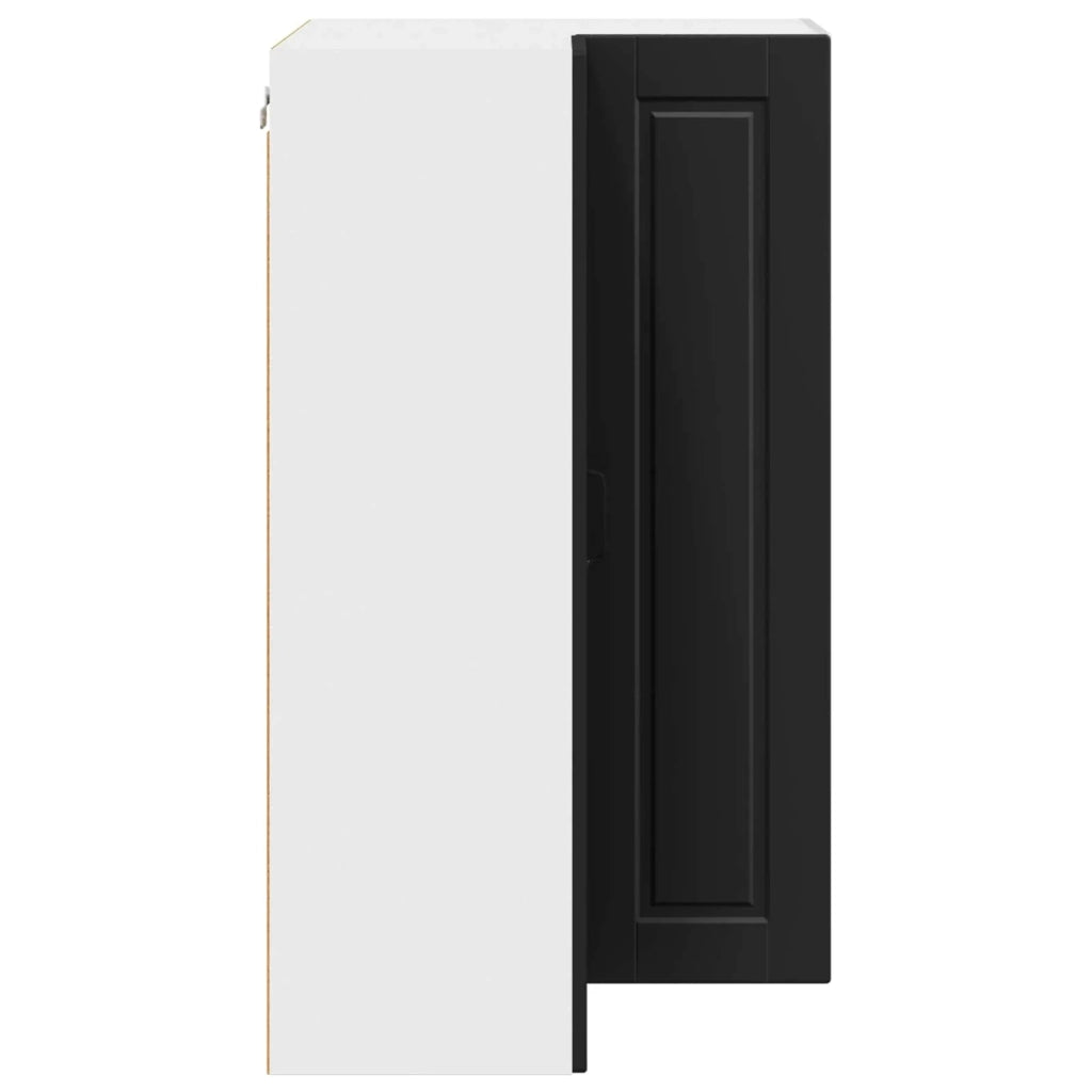 Pensile da cucina moderno a parete 57 x 57 x 100 cm pratico spazio contenitivo design elegante in legno composito nero 02_0054503