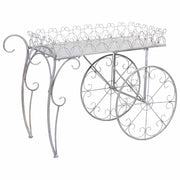 Carrello espositivo in metallo grigio 114,94x55,25x78,11h cm