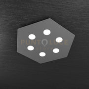 EXAGON PLAFONIERA 6 LUCI GRIGIO ANTRACITE 1142-PG-GA