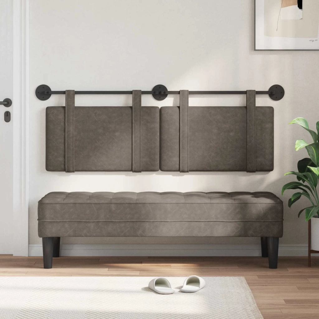 Testiera sospesa Grigio PU Antico