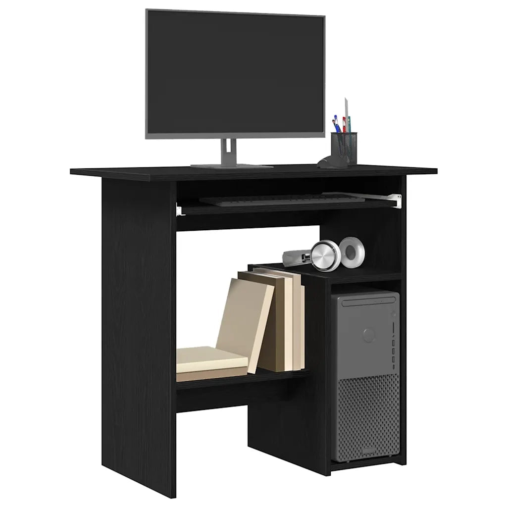 Scrivania Rovere Nero 80x45x74 cm in Legno Multistrato 862007