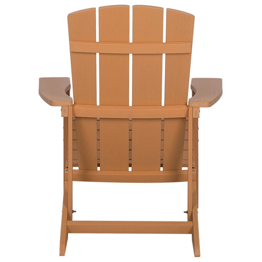 Sedia da giardino in legno chiaro in plastica legno con poggiapiedi resistente agli agenti atmosferici in stile moderno
