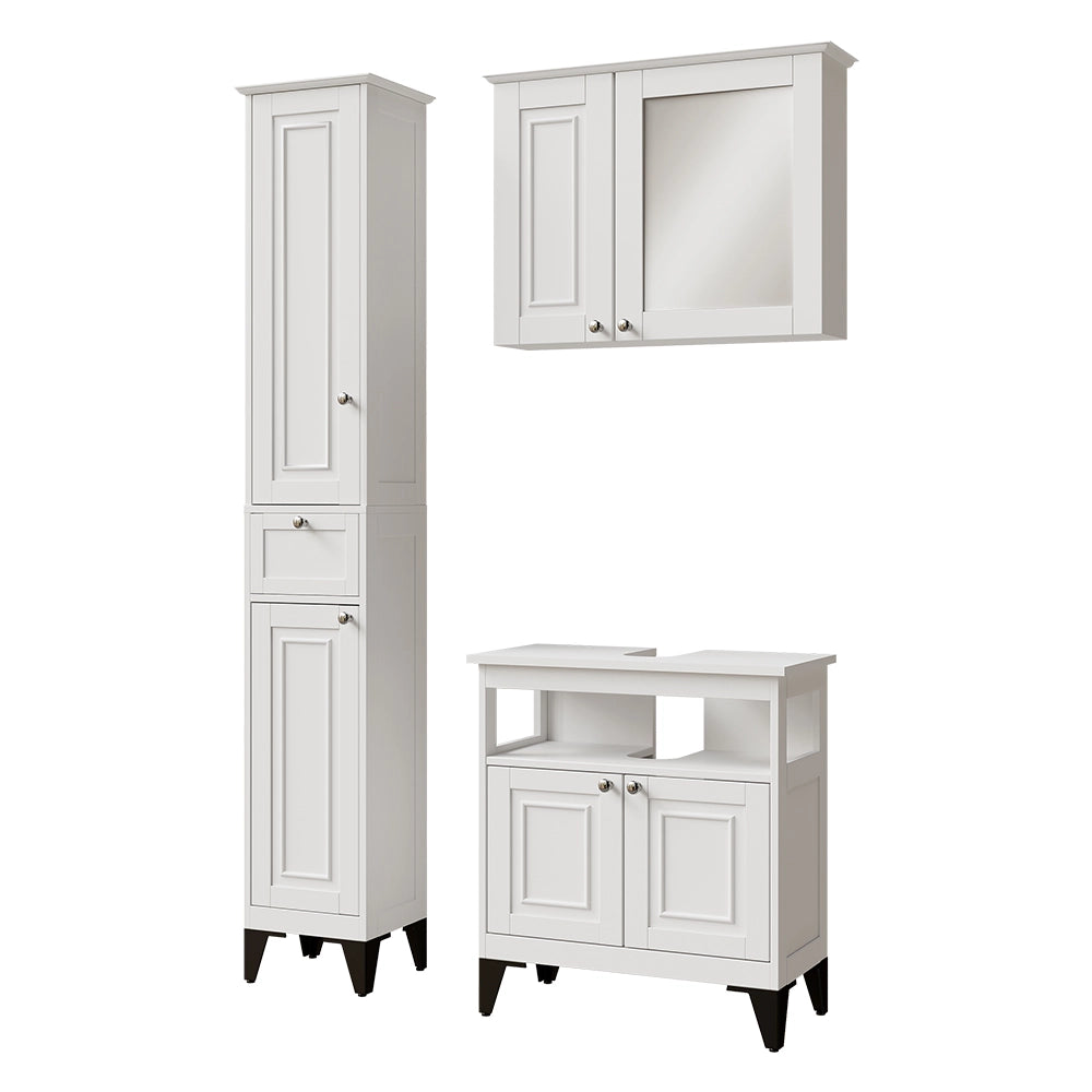Vicco Set di mobili da bagno Bianco 3 parti