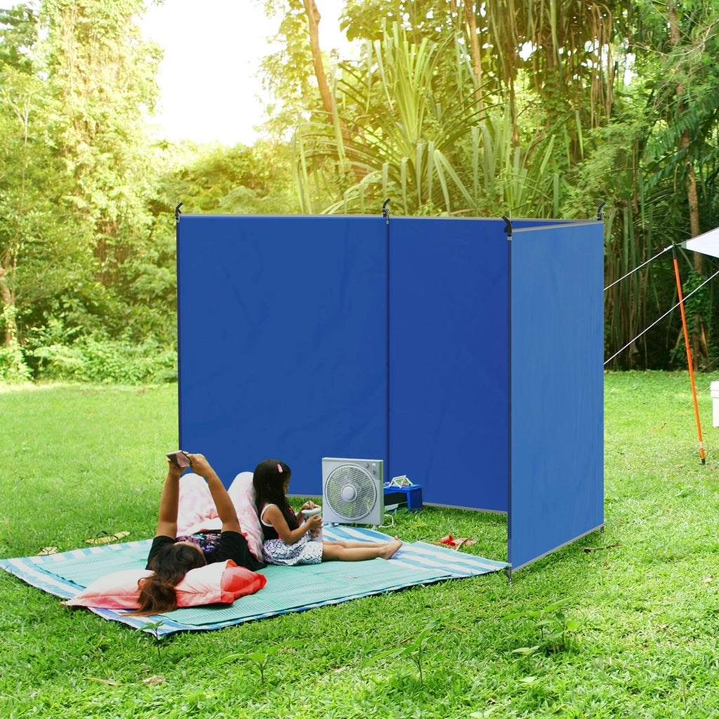 Paravento da giardino pieghevole ¨C zephmum ¨C blu 450x150 cm