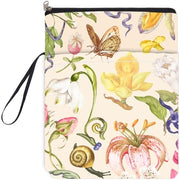 Copertina impermeabile - Fiori vintage - Copertina con chiusura a cerniera - Cassa per libri tascabili - Protezione lavabile per libri - 23 x 29 cm