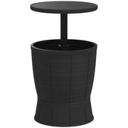 Tavolo da giardino con secco per ghiaccio ¨C zephmum ¨C nero, ?49x58-84cm