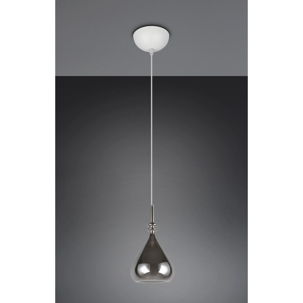 LAMPADARIO E14 ALDEA 12CM BIANCO/CROMO