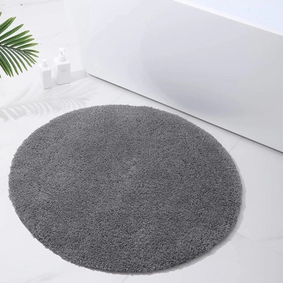 Matrice Antiscivolo in Microfibra Rond 90 cm - Tapijt da Bagno con Microvezzi, Alta Densità e Assorbimento dell'Acqua