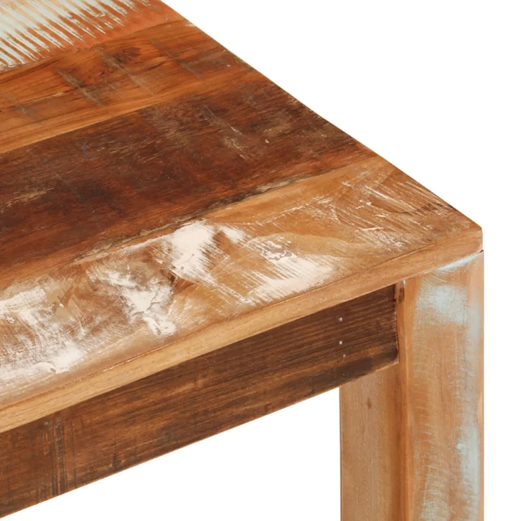 Tavolino da Salotto 55x55x35 cm in Legno Massello di Recupero cod mxl 16390