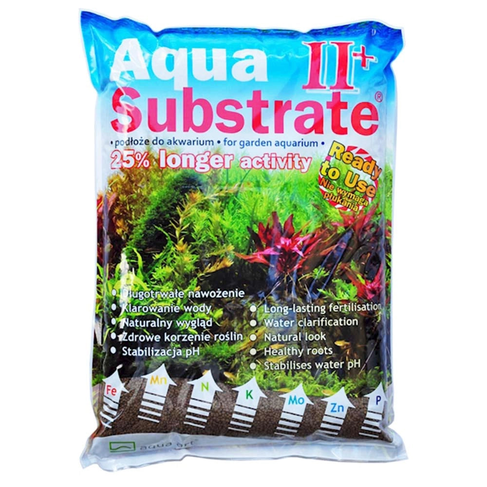 AquaArt Aqua Substrate II+ 5,4kg - substrato fertile per acquari piantumati Colore: Marrone