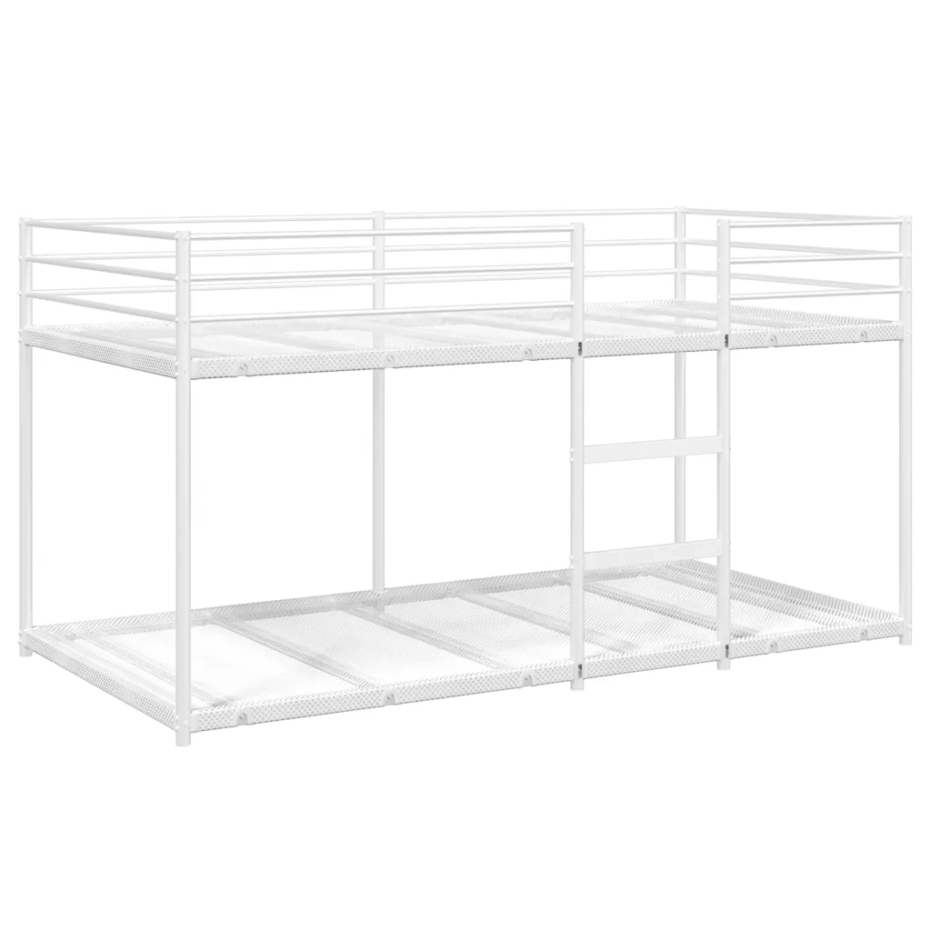 Letto a Castello senza Materasso Bianco 80x200 cm in Acciaio 4019882