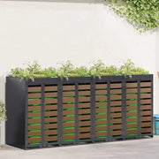 Contenitore per Rifiuti per 3 Bidoni 340 x 77.5 x 115.5 cm