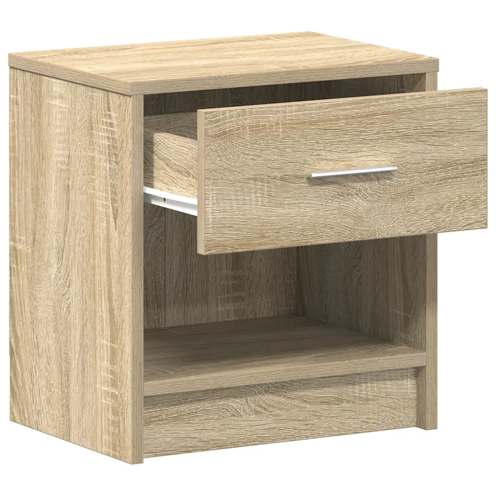 Comodini 2 pz con Cassetto Rovere Sonoma 39x28x41 cm 858754