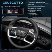 Macchina Elettrica per Bambini 12V con Telecomando, Velocità 3-8km/h, Luci e Musica, Età 3-5 Anni, Nero