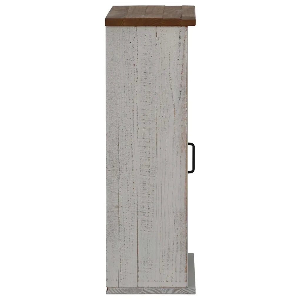Pensile HALDEN con Anta Scorrevole Bianco 49x22,5x70 cm in Pino