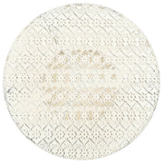 Tavolino da Bar Vintage Circolare in Metallo 40x70cm Bianco 245938