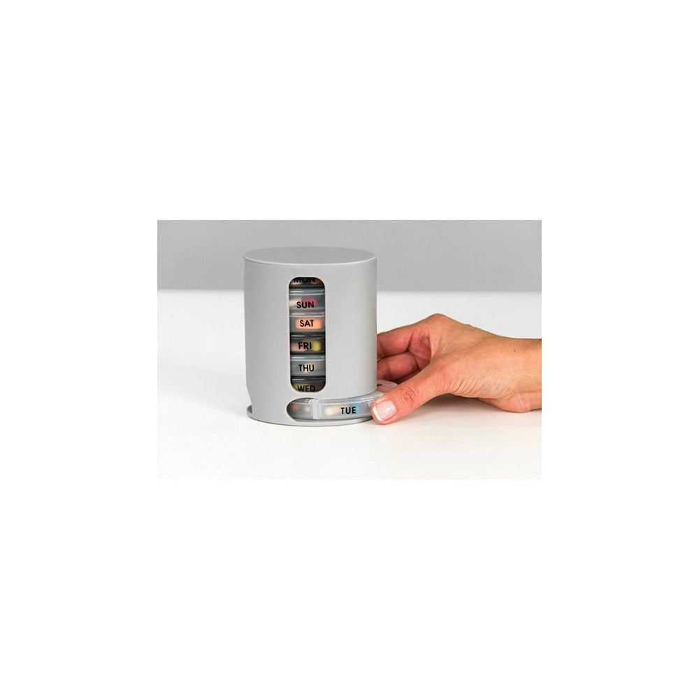 Trade Shop - Porta Pillole Organizzatore Settimanale Pillole E Vitamine Pill Pro 4 Scomparti -