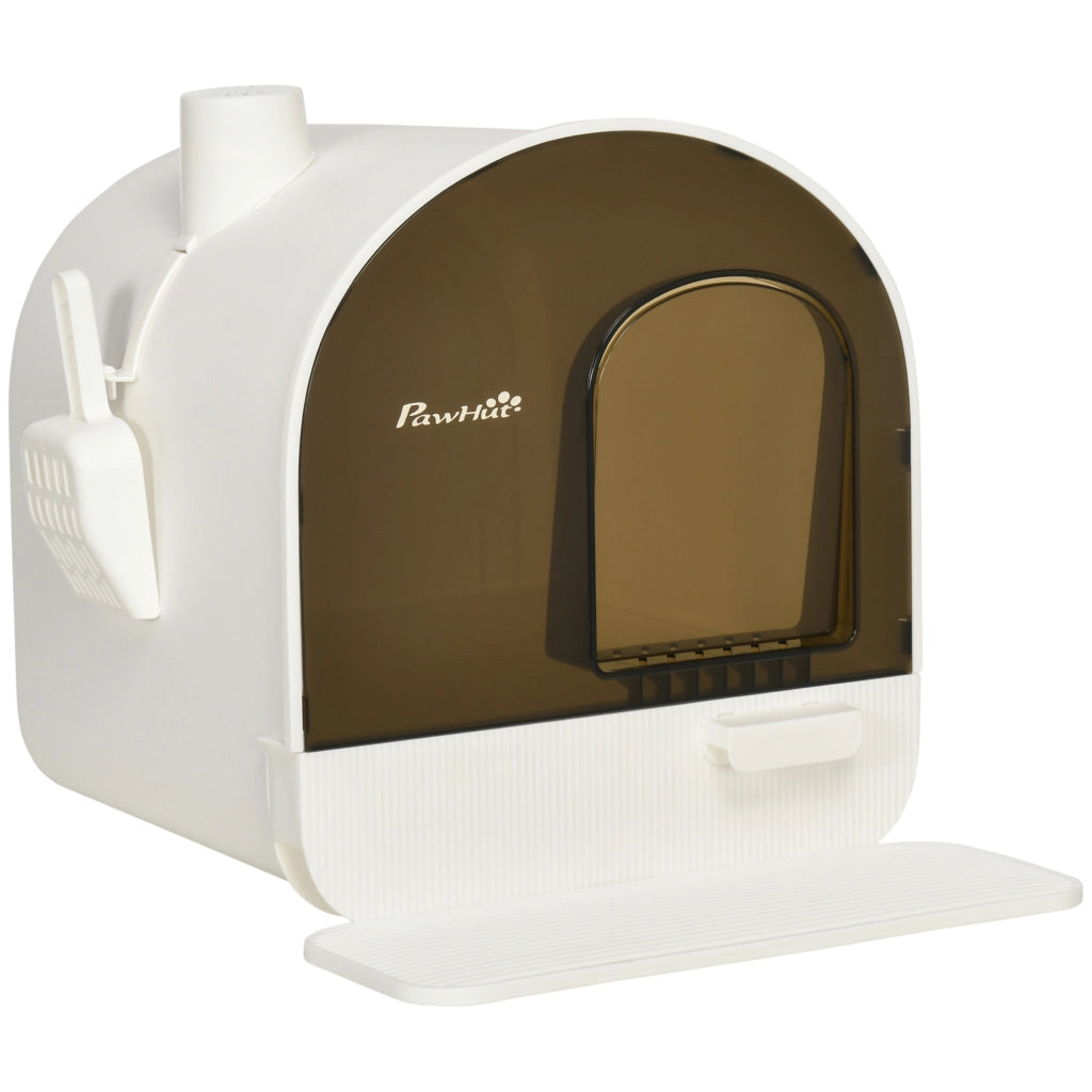 TOILETTE per gatti chiusa 43x44x47 cm Plastica Bianca
