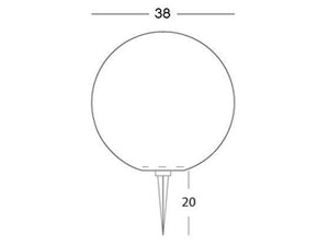 Sfera Luminosa da Giardino Ø38 cm in Resina 100W con Picchetto Sovil Bianco