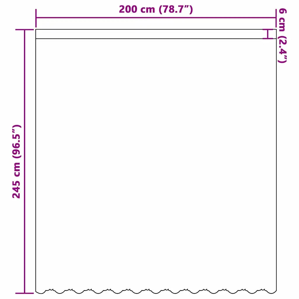 vidaXL Tende con tende Altro Bianco 200 x 245 cm Poliestere