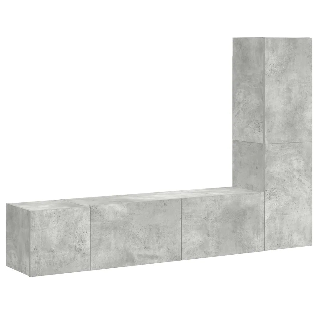 Set Porta TV 3 pz Grigio Cemento in Truciolato  cod mxl 30250