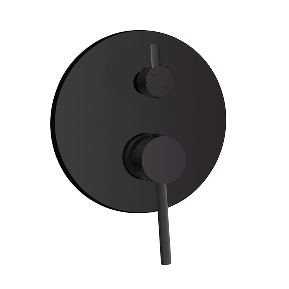 Miscelatore doccia a incasso in acciaio inox color nero opaco con deviatore York