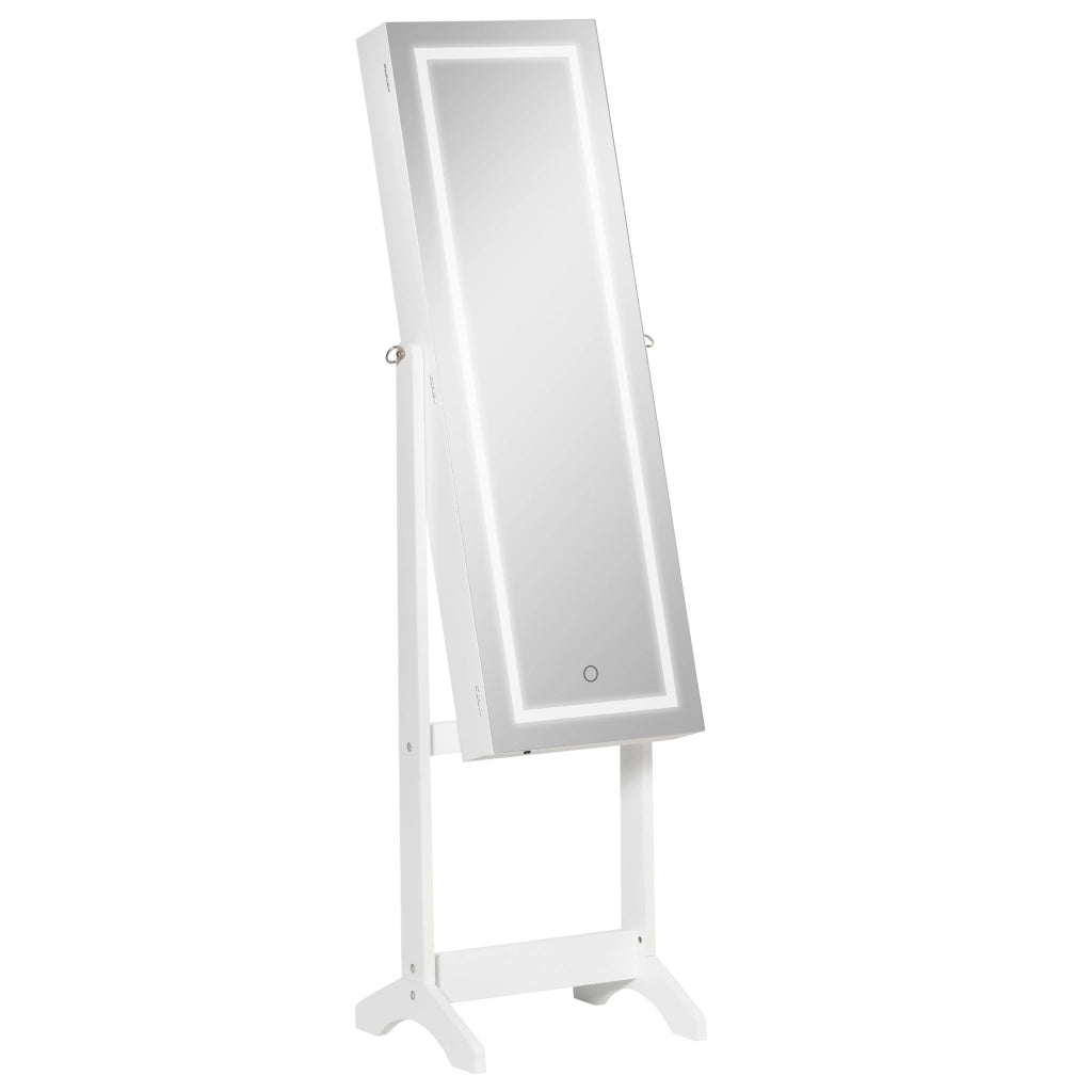 Armadio a muro con illuminazione a LED e specchio ¨C zephmum ¨C bianco