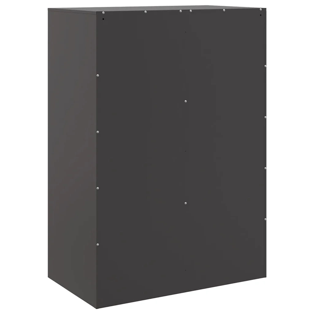 Credenza Nera 67x39x95 cm in Acciaio