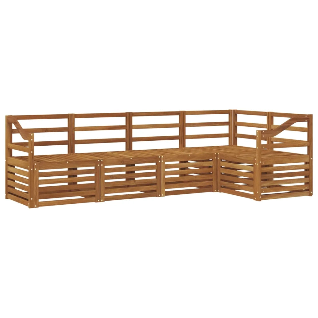 Set divani 5 pcs Naturale Legno di Acacia Massello 3374824