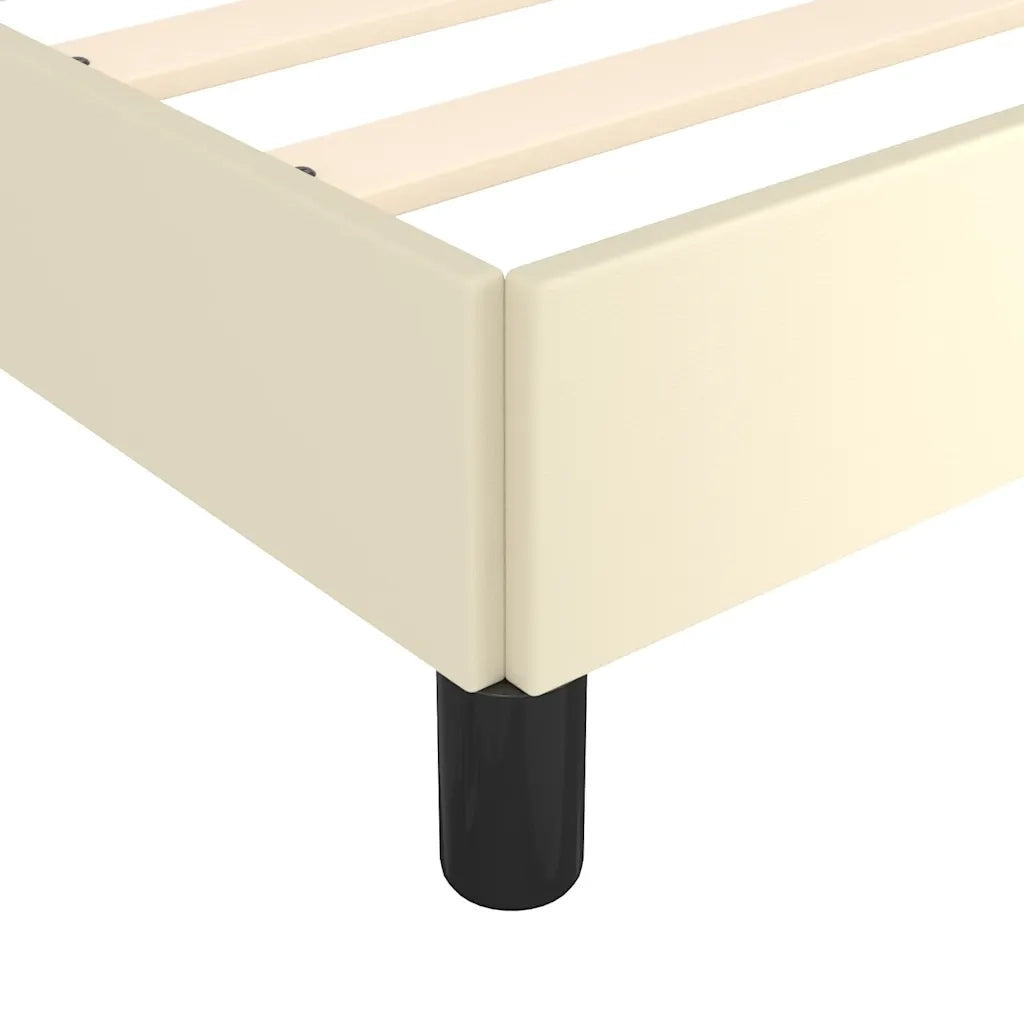 Giroletto con Testiera senza Materasso-Struttura Letto Crema 200x200 cm