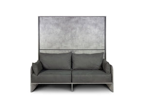 Letto Doppio A Scomparsa Kando Con Divano Cemento e Grigio