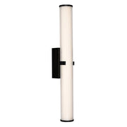 Applique Moderna Morsetto Acciaio Nero Vetro Bianco Led 23W 3000K