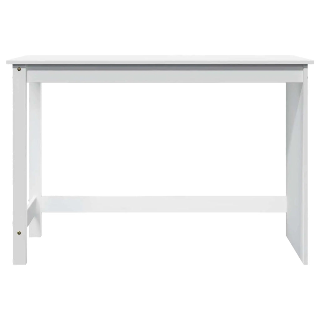 Scrivania Bianco 112 x 50 x 75 cm Legno di Pino Massello 42028373