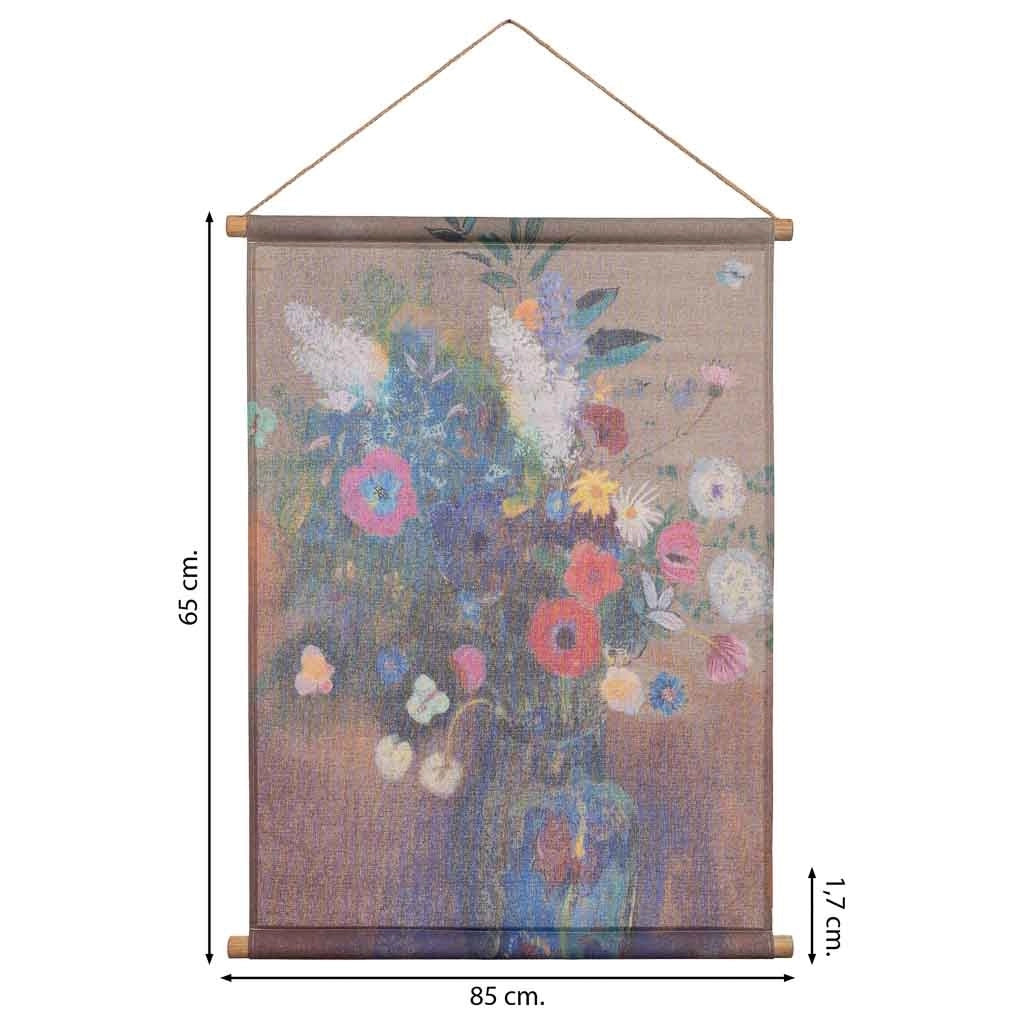 Tela pergamena in tessuto stampato 65x85x1,7h cm