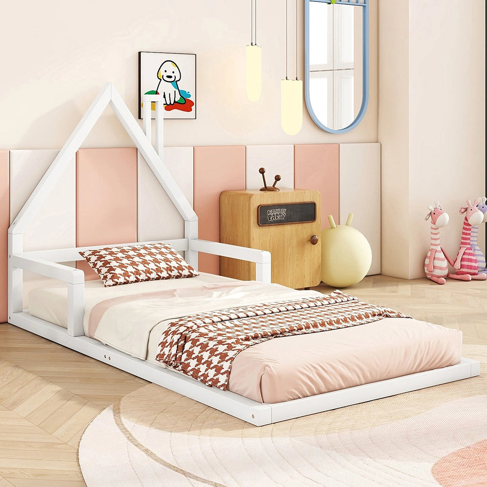 Letto a castello per bambini - Xylo - 90x200 cm - Pin massif bianco