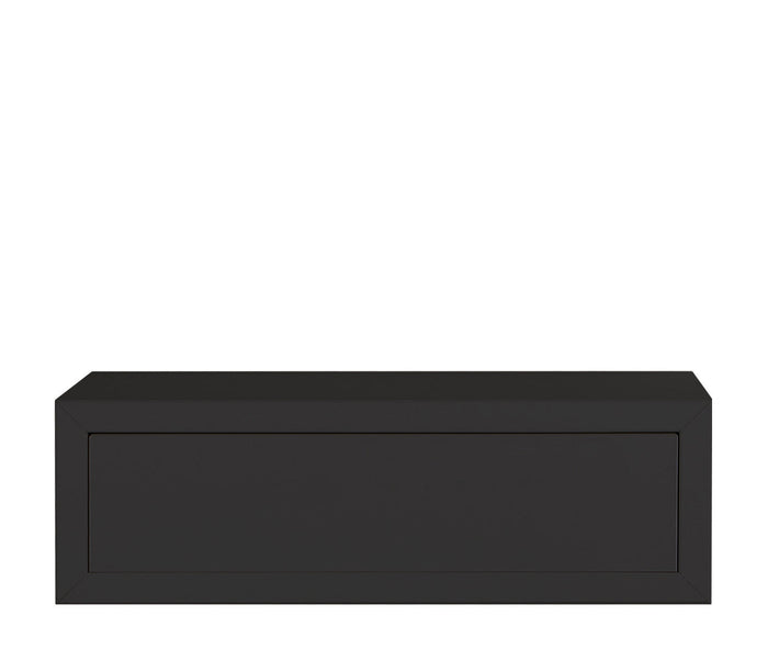 Mensola da Parete 1 Cassetto 45x13,4x23,7 cm in Fibra di Legno Lego Maxi Nero