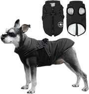 Giubbotto impermeabile per cani piccoli da neve - Strisce riflettenti - Lavabile in lavatrice - Taglia 4XL nero