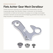 Derailleur Hanger in Lega Leggera di Alluminio - 1 Pezzo - Inclusa Viti - Argento - Facile da Installare - Hanger di Derailleur per Bicicletta