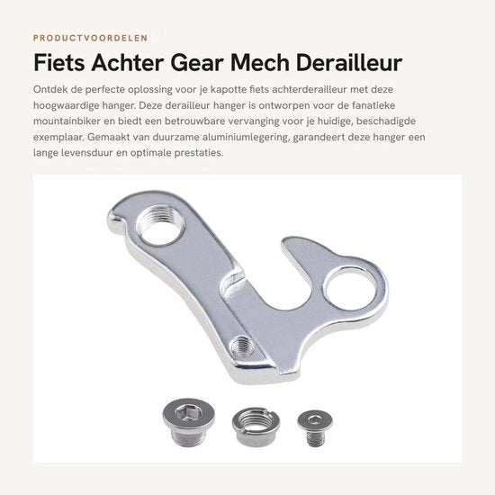 Derailleur Hanger in Lega Leggera di Alluminio - 1 Pezzo - Inclusa Viti - Argento - Facile da Installare - Hanger di Derailleur per Bicicletta